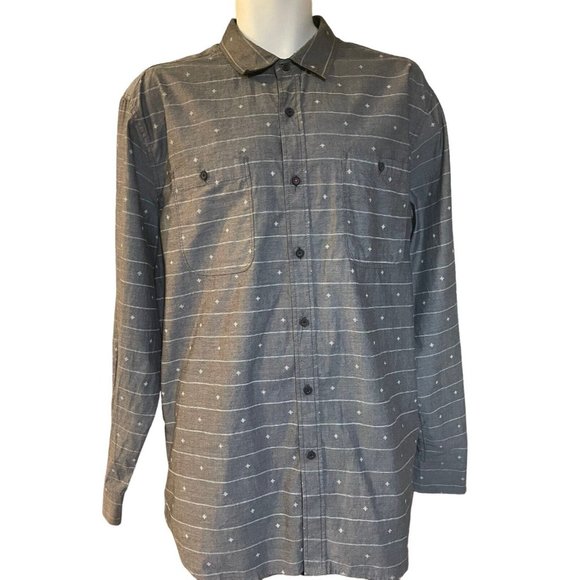 Howe Creative Workforce Houdini Shirt Size XXL Gray White Geo Print NWT $89 - Picture 2 of 8